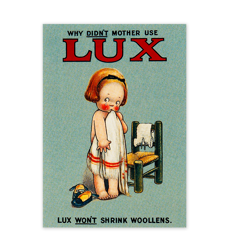 Mabel Lucie Attwell Why didn't Mother use Lux? Lux postcard