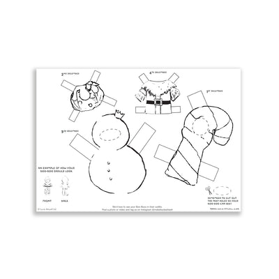 Boo-Boo Advent Dress Up 1st to 4th – Free activity sheet