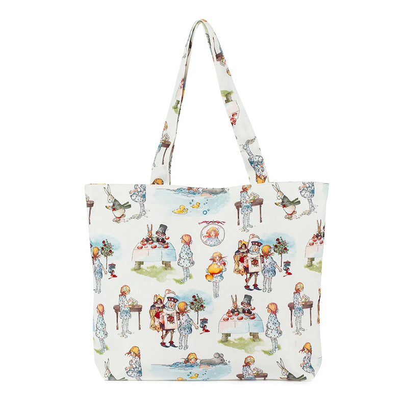 Alice in Wonderland – Canvas snap closure tote bag