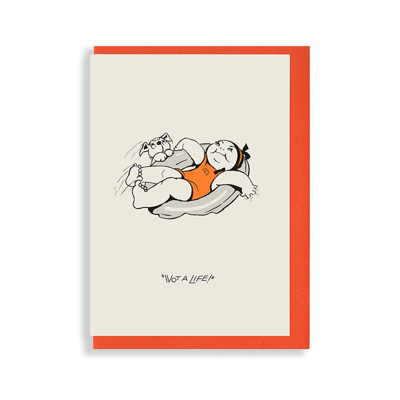 Rubber ring – Wot a Life! Greetings card