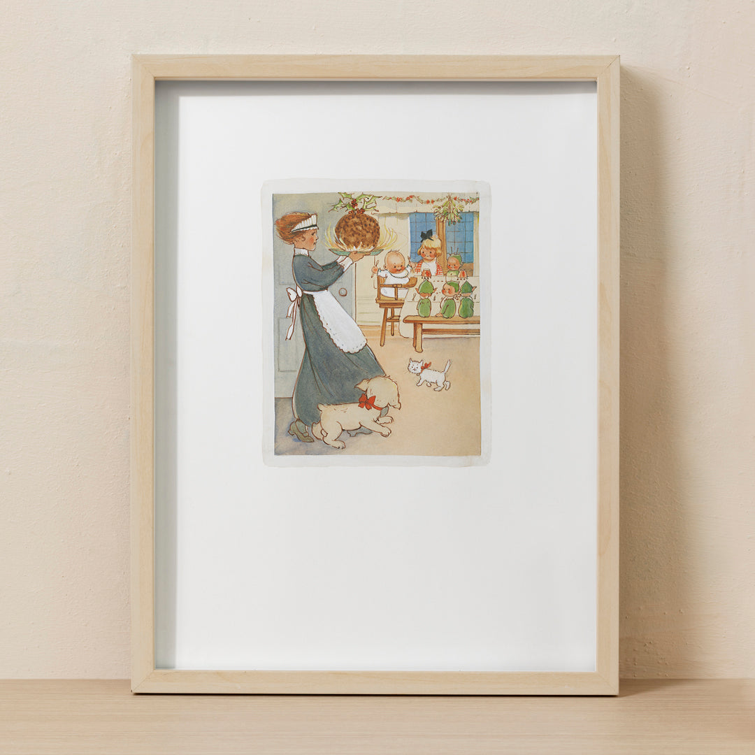 Mabel Lucie Attwell wall print – The Christmas Pudding!
