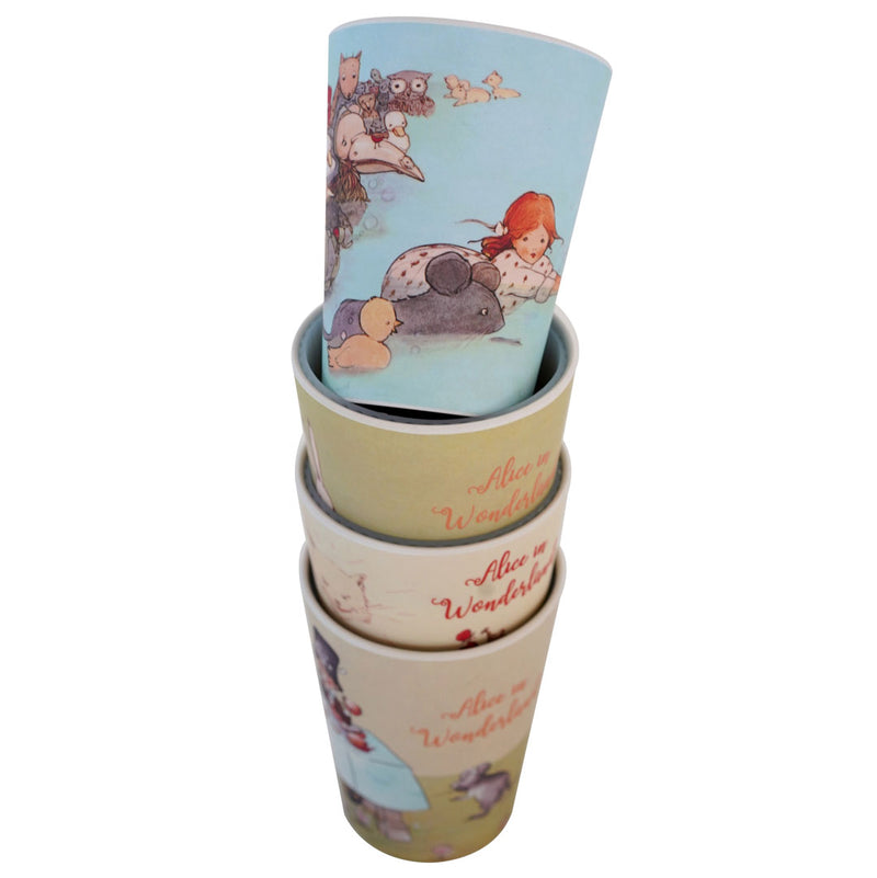 Alice in Wonderland – bamboo drinking cups ( Set of 4 )