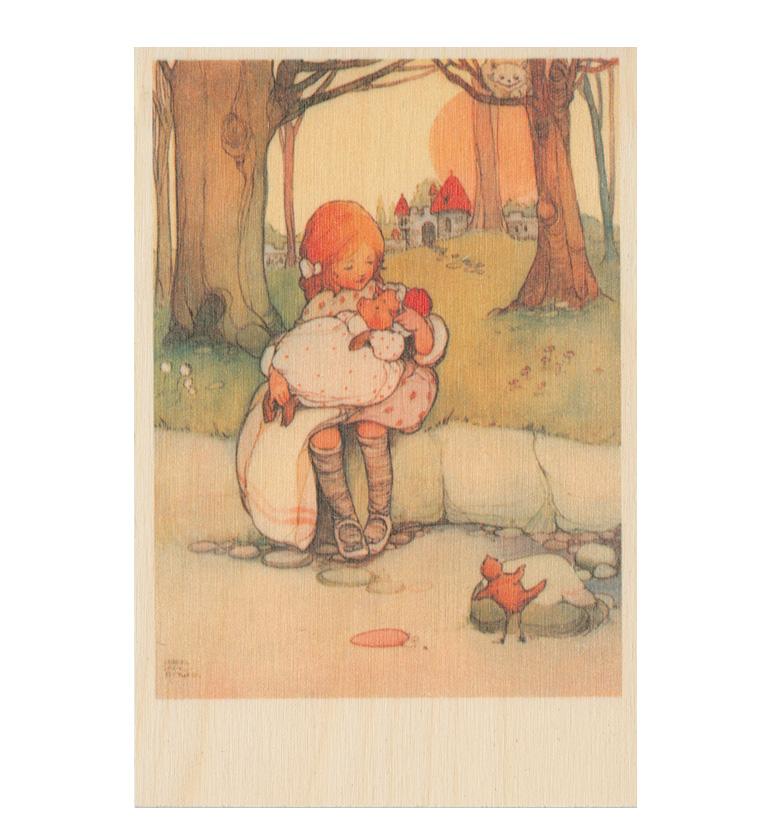 Mabel Lucie Attwell - Alice and baby wooden postcard