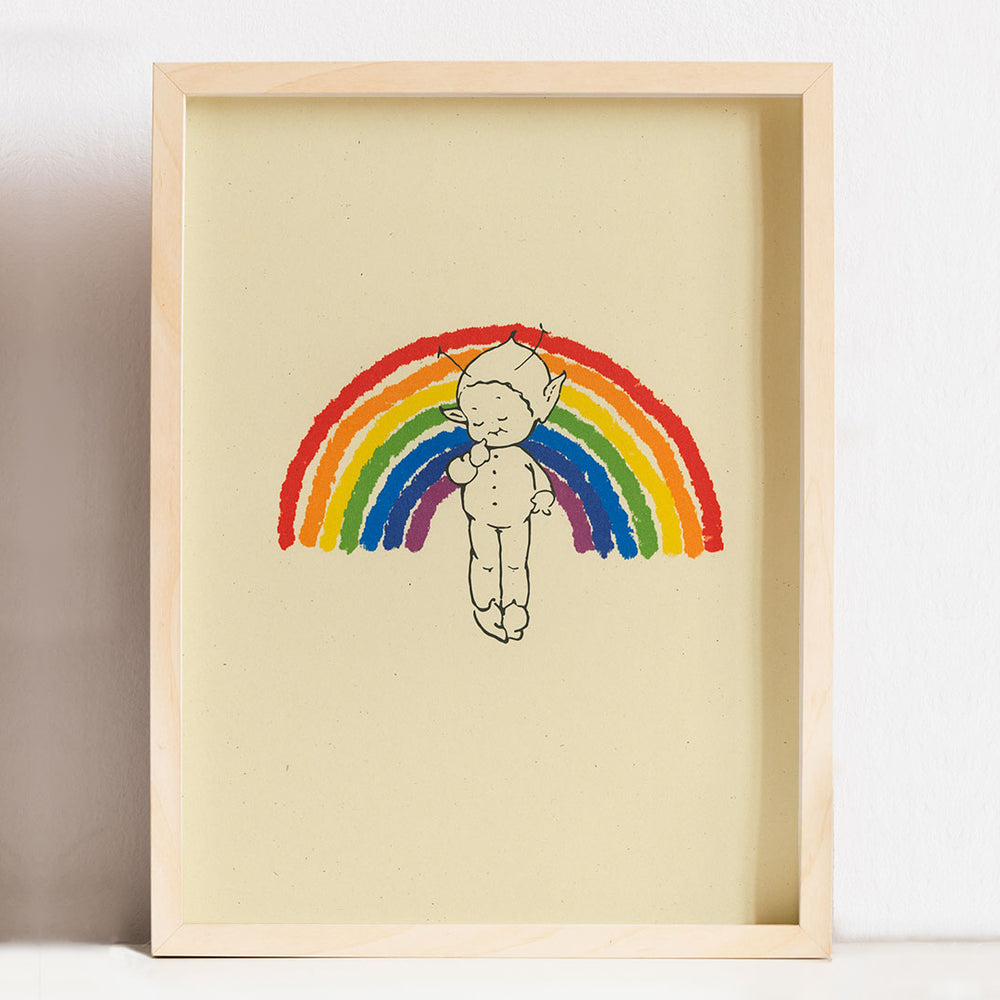Mabel Lucie Attwell Boo-Boo wall print – Somewhere over the rainbow
