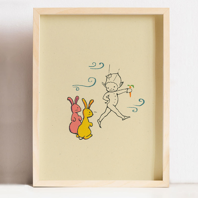 Hop, skip and munch – Boo-Boo wall print